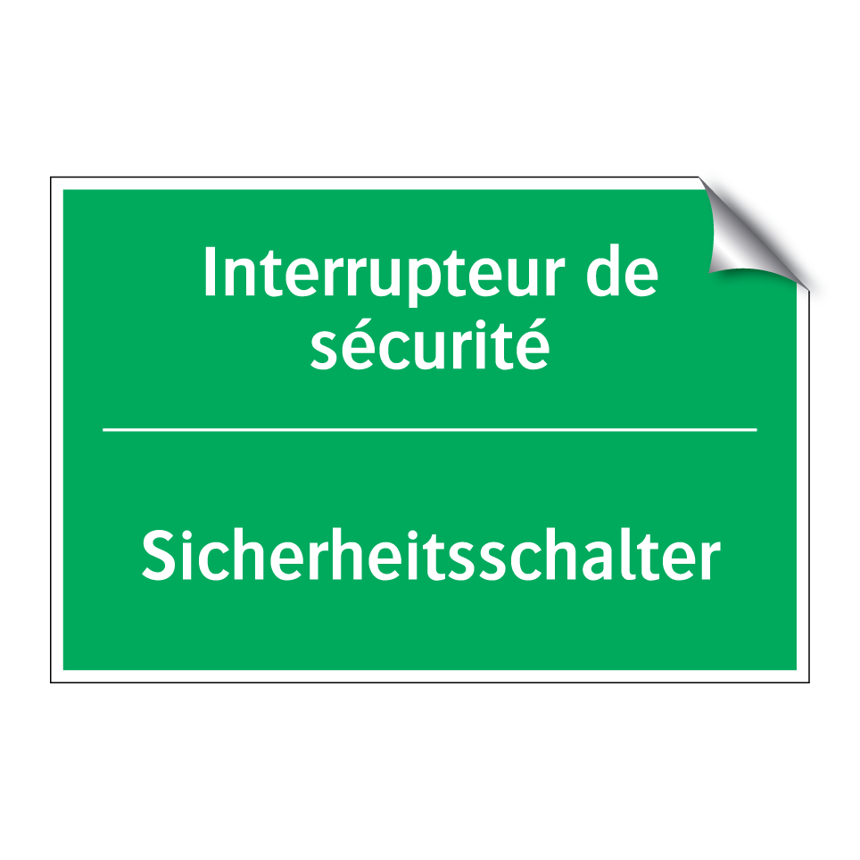Sicherheitsschalter - Interrupteur de sécurité