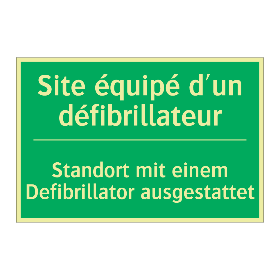 Standort mit einem Defibrillator  /.../ - Site équipé d'un défibrillateur /.../