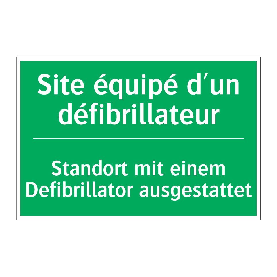 Standort mit einem Defibrillator  /.../ - Site équipé d'un défibrillateur /.../