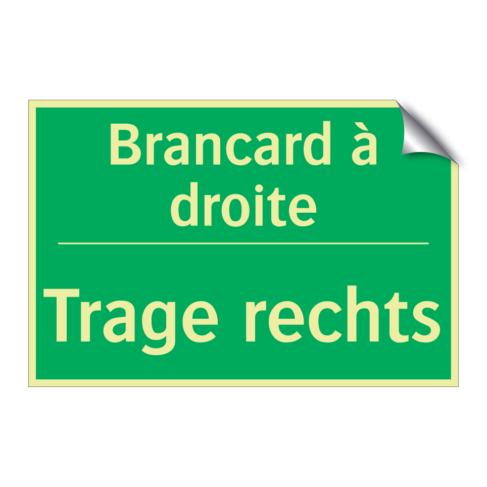 Trage rechts - Brancard à droite