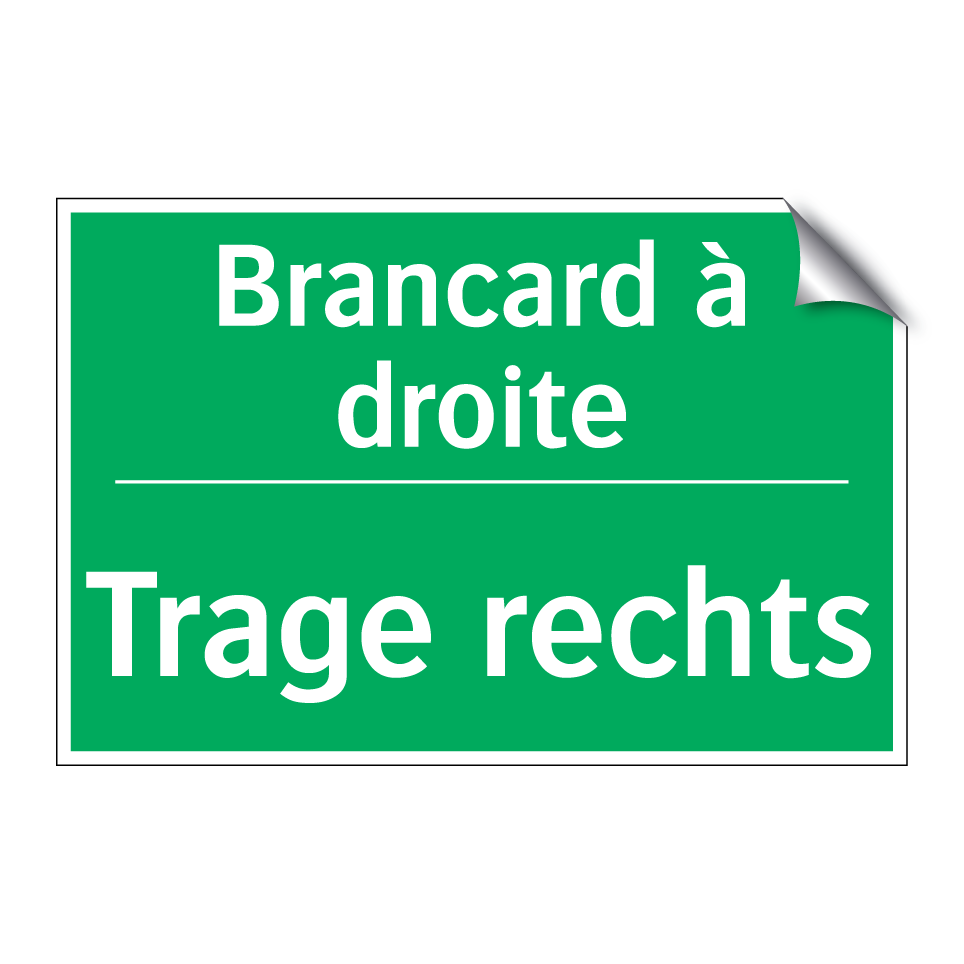 Trage rechts - Brancard à droite