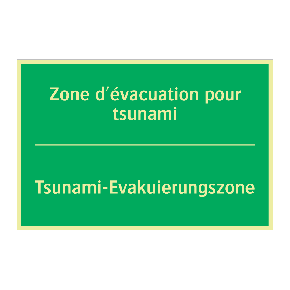 Tsunami-Evakuierungszone - Zone d'évacuation pour tsunami