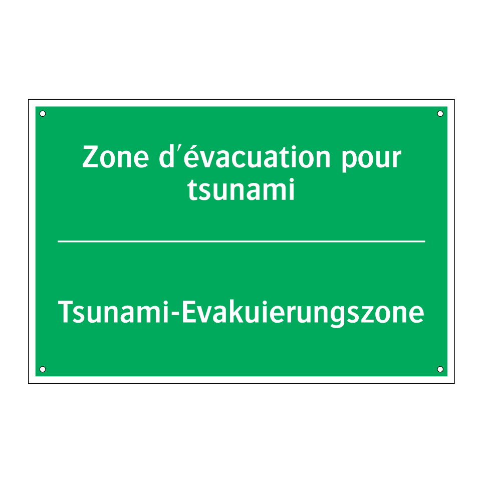 Tsunami-Evakuierungszone - Zone d'évacuation pour tsunami