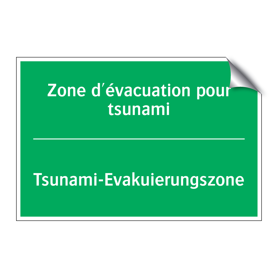 Tsunami-Evakuierungszone - Zone d'évacuation pour tsunami