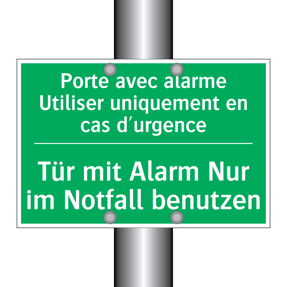 Tür mit Alarm Nur im Notfall benutzen /.../ - Porte avec alarme Utiliser uniquement  /.../