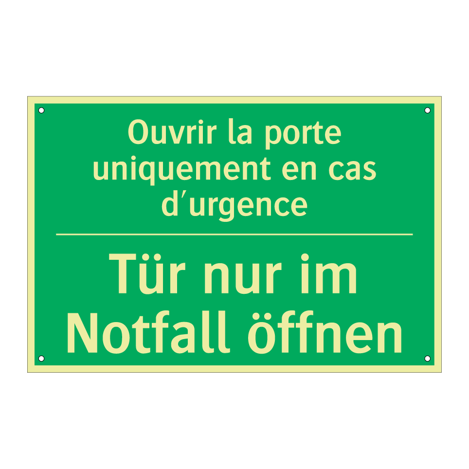 Tür nur im Notfall öffnen - Ouvrir la porte uniquement en  /.../