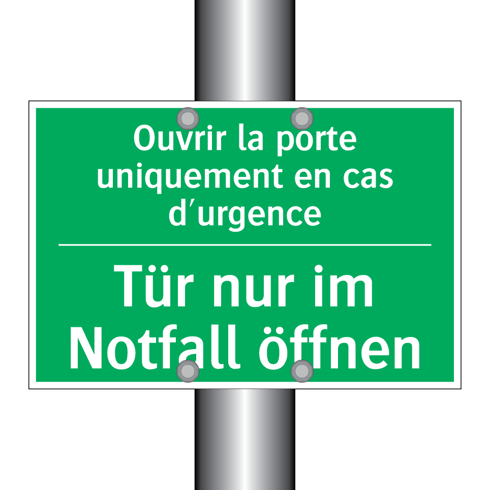 Tür nur im Notfall öffnen - Ouvrir la porte uniquement en  /.../