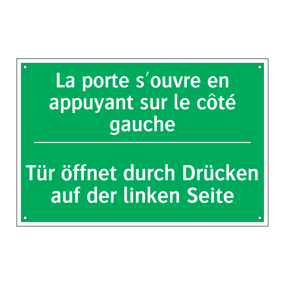 Tür öffnet durch Drücken auf der  /.../ - La porte s'ouvre en appuyant sur  /.../