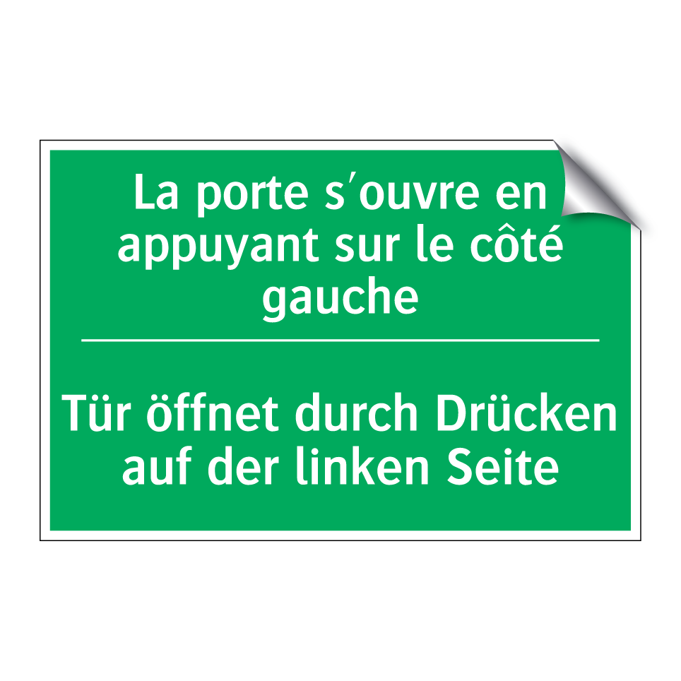 Tür öffnet durch Drücken auf der  /.../ - La porte s'ouvre en appuyant sur  /.../