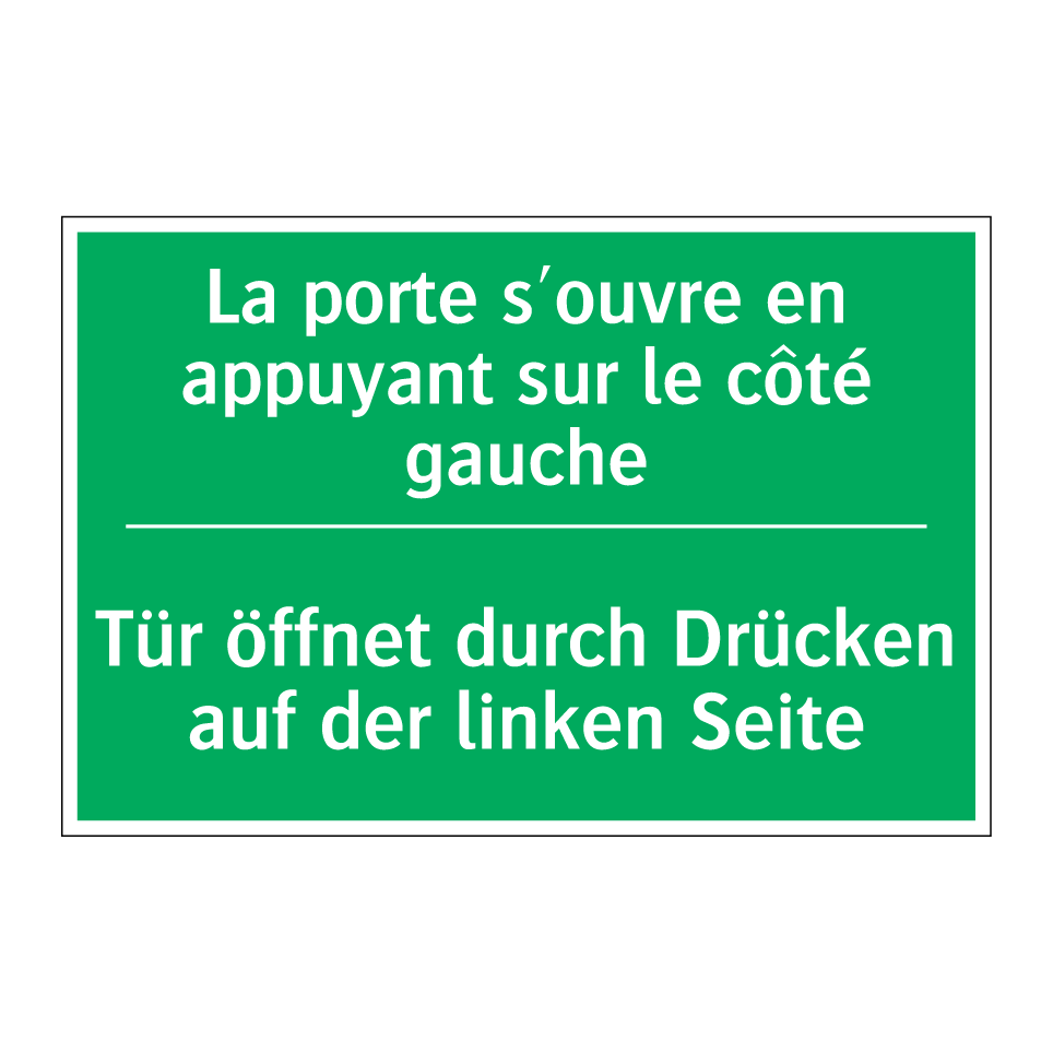 Tür öffnet durch Drücken auf der  /.../ - La porte s'ouvre en appuyant sur  /.../