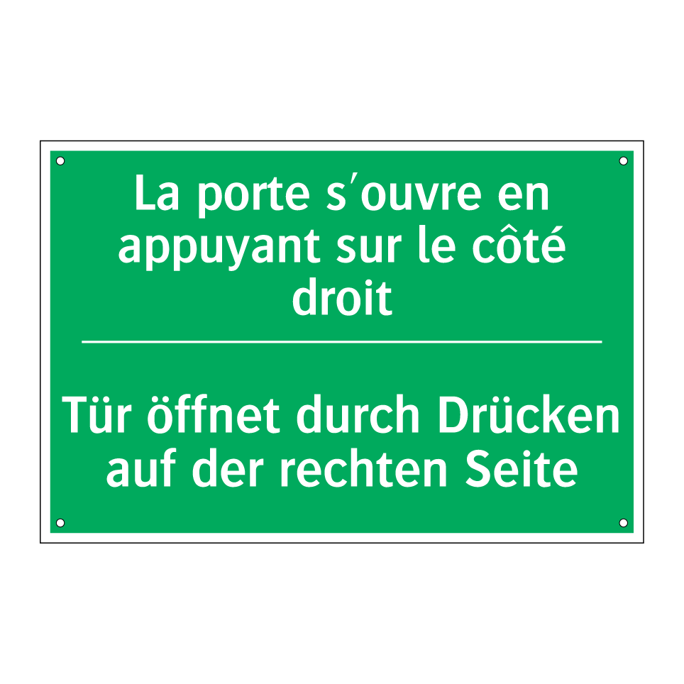 Tür öffnet durch Drücken auf der  /.../ - La porte s'ouvre en appuyant sur  /.../