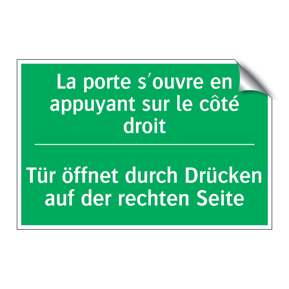 Tür öffnet durch Drücken auf der  /.../ - La porte s'ouvre en appuyant sur  /.../