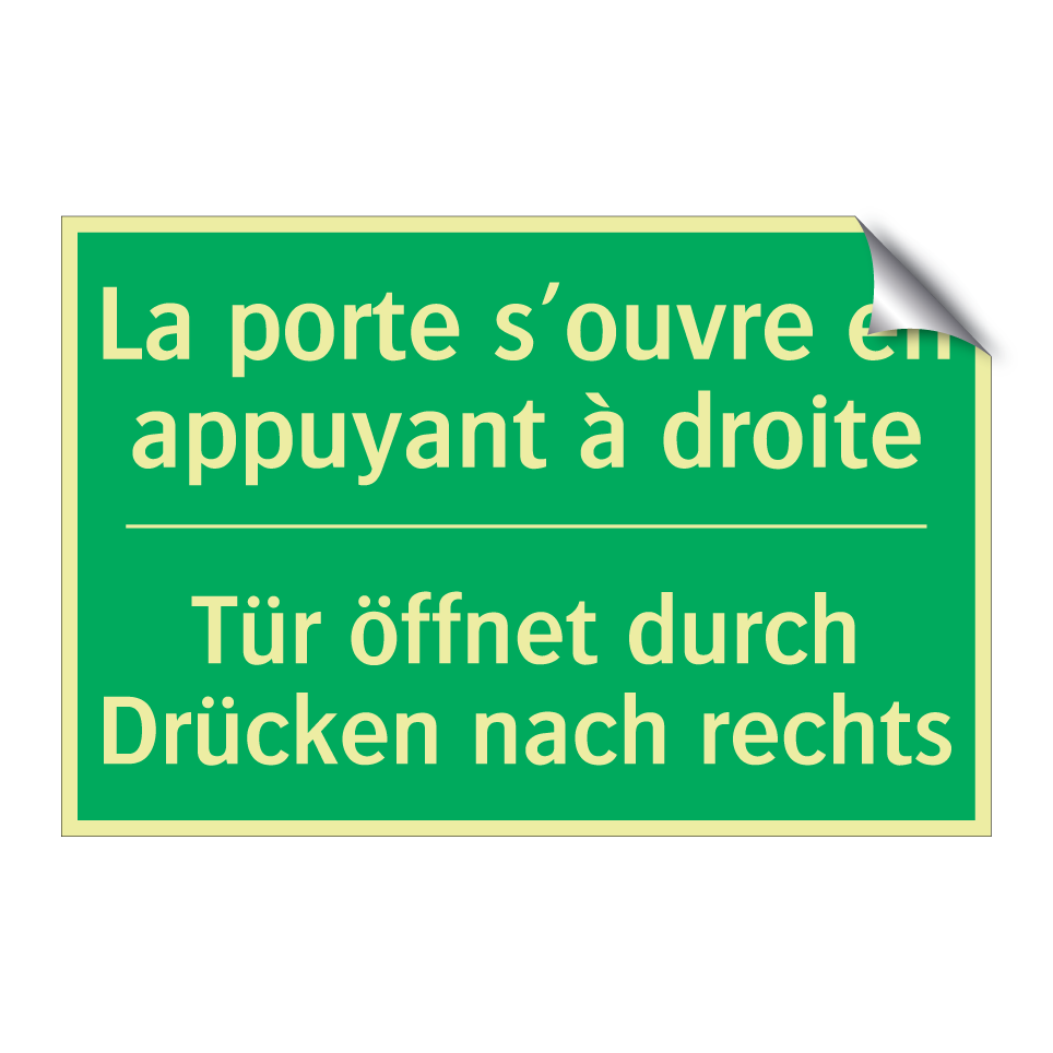 Tür öffnet durch Drücken nach  /.../ - La porte s’ouvre en appuyant à  /.../