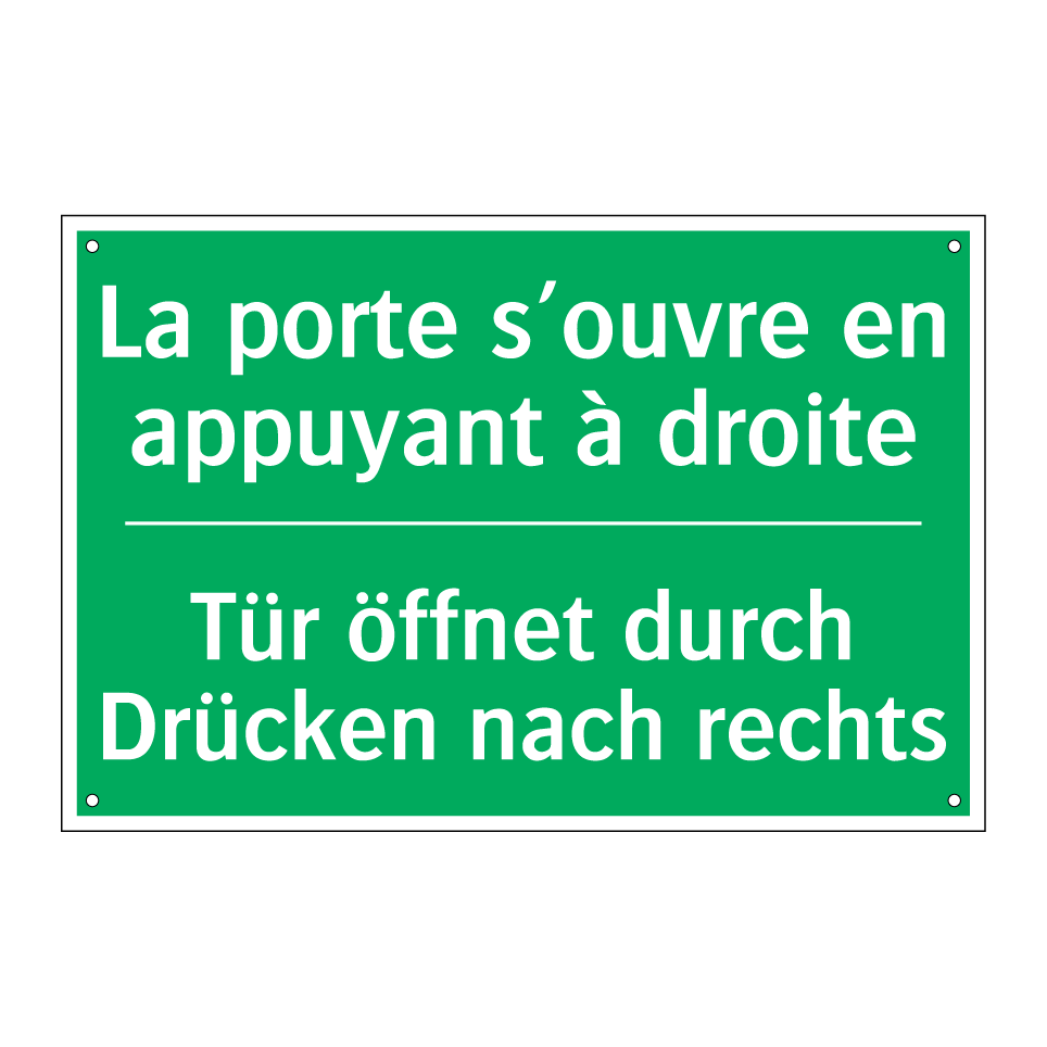 Tür öffnet durch Drücken nach  /.../ - La porte s’ouvre en appuyant à  /.../
