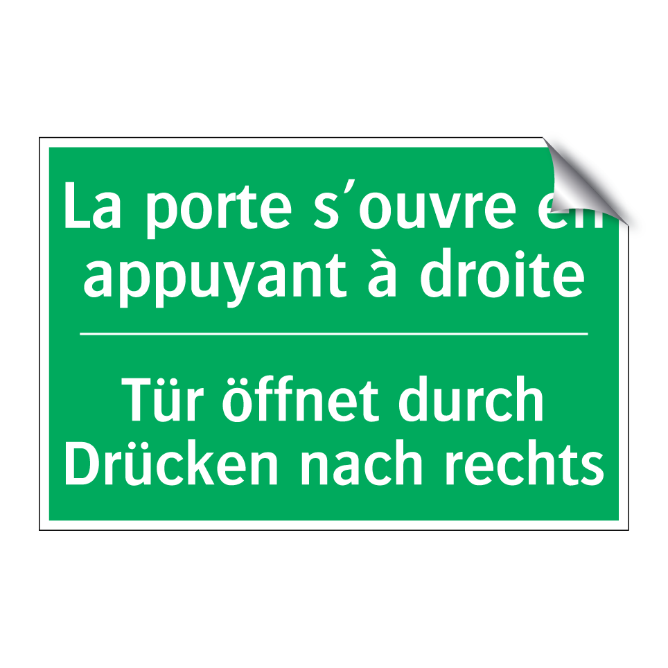 Tür öffnet durch Drücken nach  /.../ - La porte s’ouvre en appuyant à  /.../
