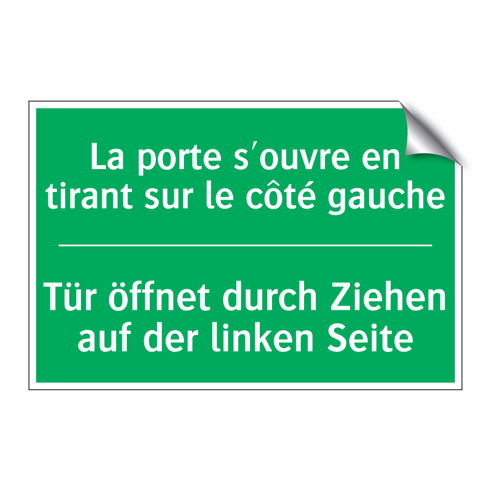 Tür öffnet durch Ziehen auf der  /.../ - La porte s'ouvre en tirant sur  /.../