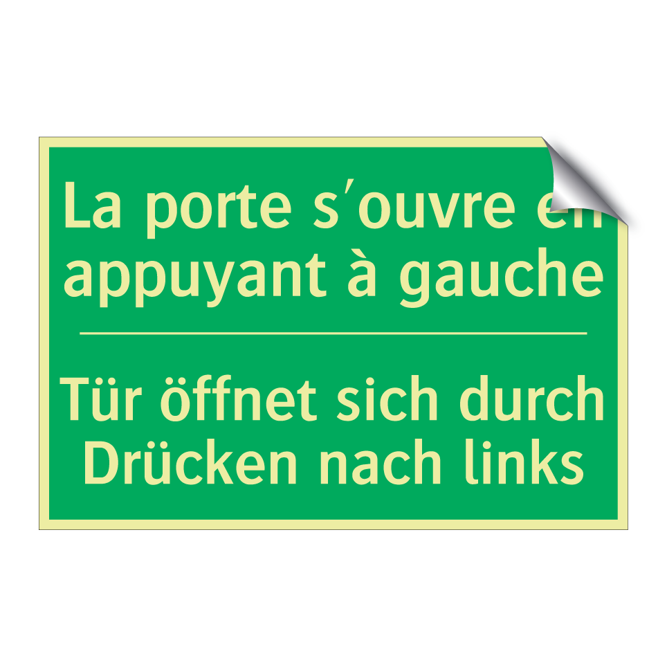 Tür öffnet sich durch Drücken  /.../ - La porte s'ouvre en appuyant à  /.../