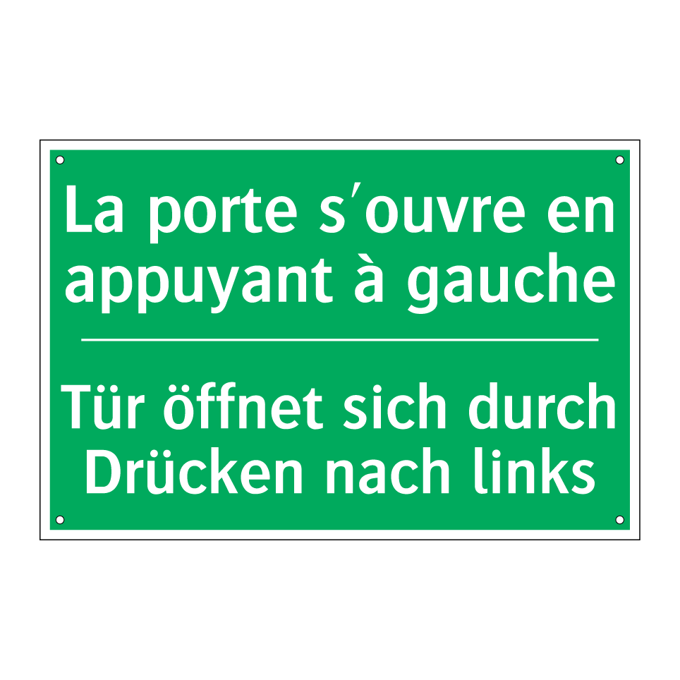Tür öffnet sich durch Drücken  /.../ - La porte s'ouvre en appuyant à  /.../