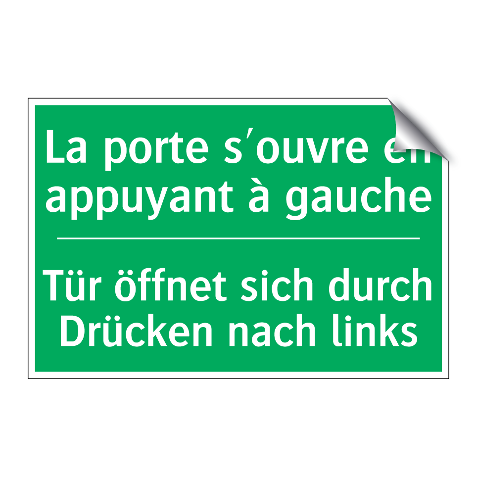 Tür öffnet sich durch Drücken  /.../ - La porte s'ouvre en appuyant à  /.../