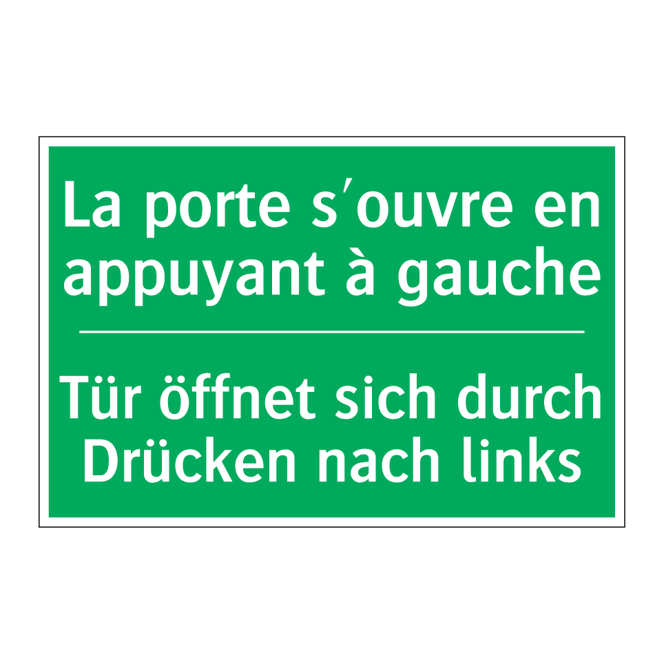 Tür öffnet sich durch Drücken  /.../ - La porte s'ouvre en appuyant à  /.../