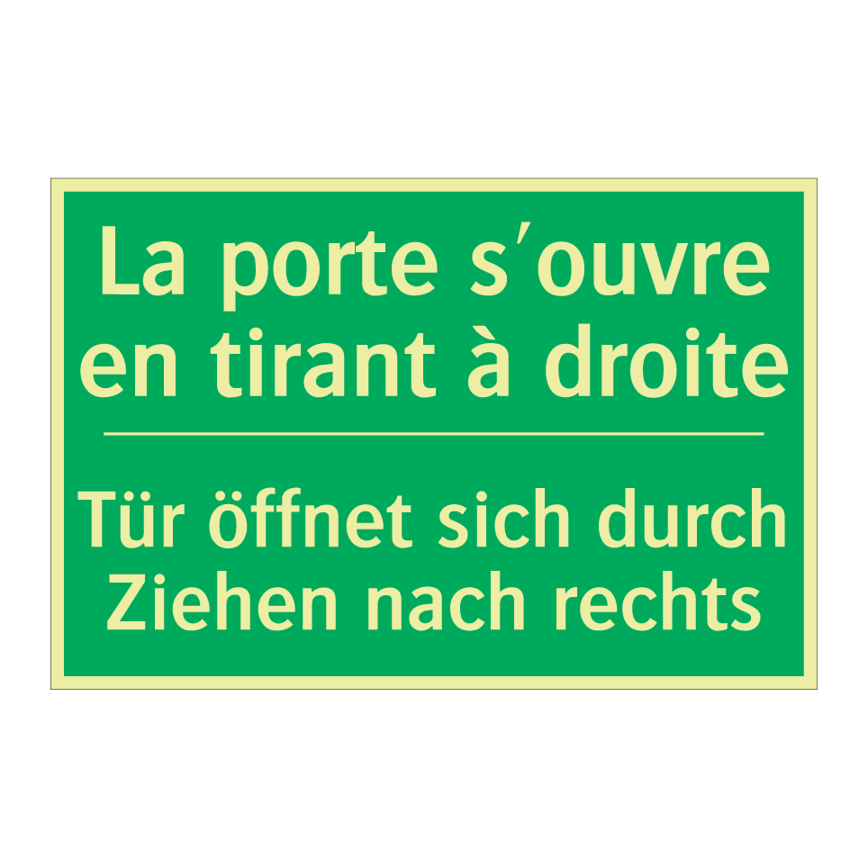 Tür öffnet sich durch Ziehen nach  /.../ - La porte s'ouvre en tirant à droite /.../