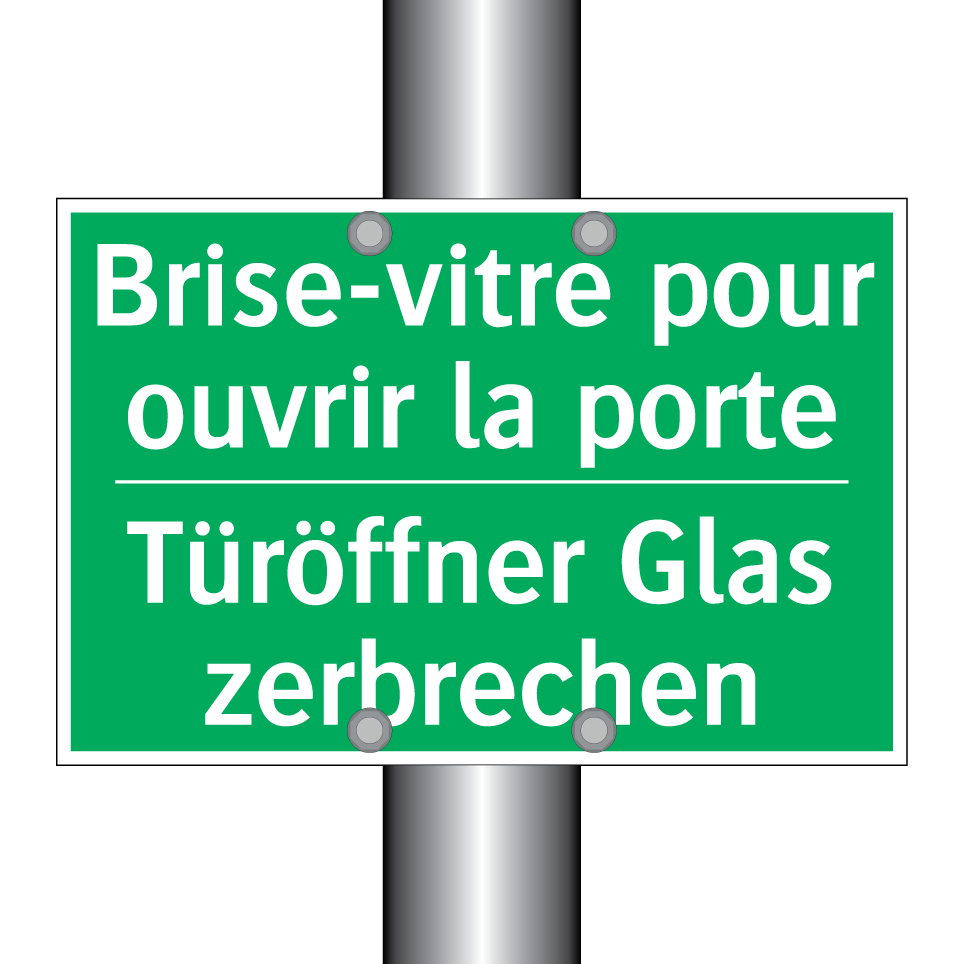 Türöffner Glas zerbrechen - Brise-vitre pour ouvrir la porte /.../