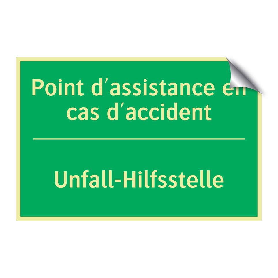 Unfall-Hilfsstelle - Point d'assistance en cas d'accident /.../