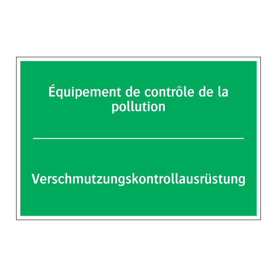 Verschmutzungskontrollausrüstung /.../ - Équipement de contrôle de la pollution /.../