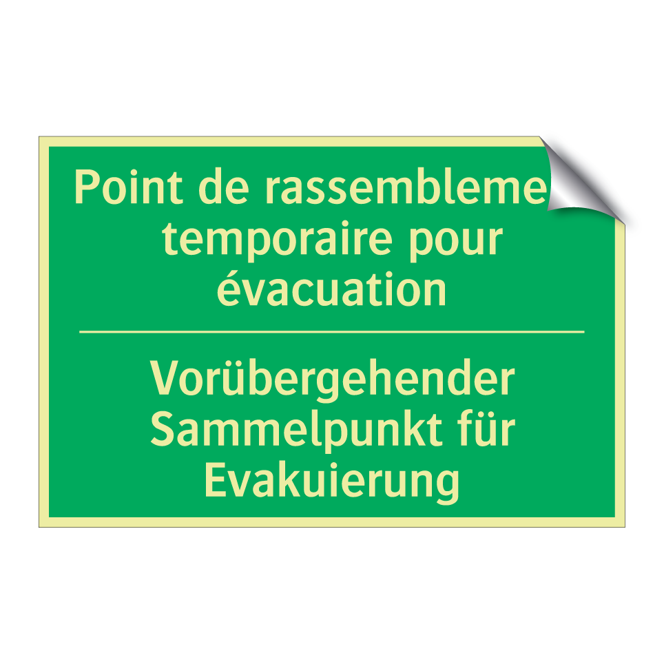 Vorübergehender Sammelpunkt für  /.../ - Point de rassemblement temporaire  /.../