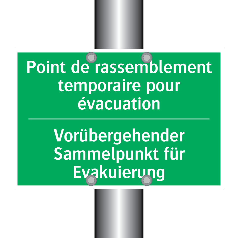 Vorübergehender Sammelpunkt für  /.../ - Point de rassemblement temporaire  /.../