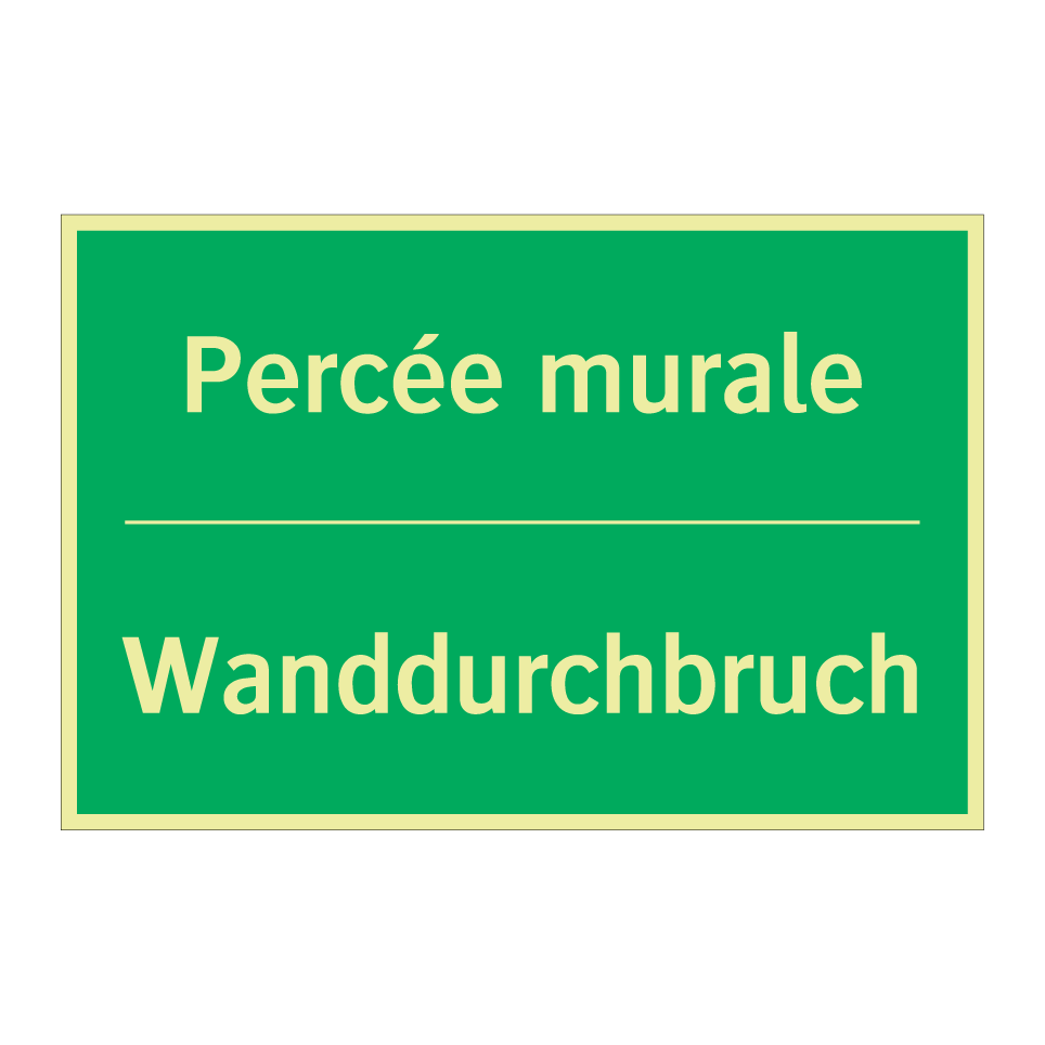 Wanddurchbruch - Percée murale