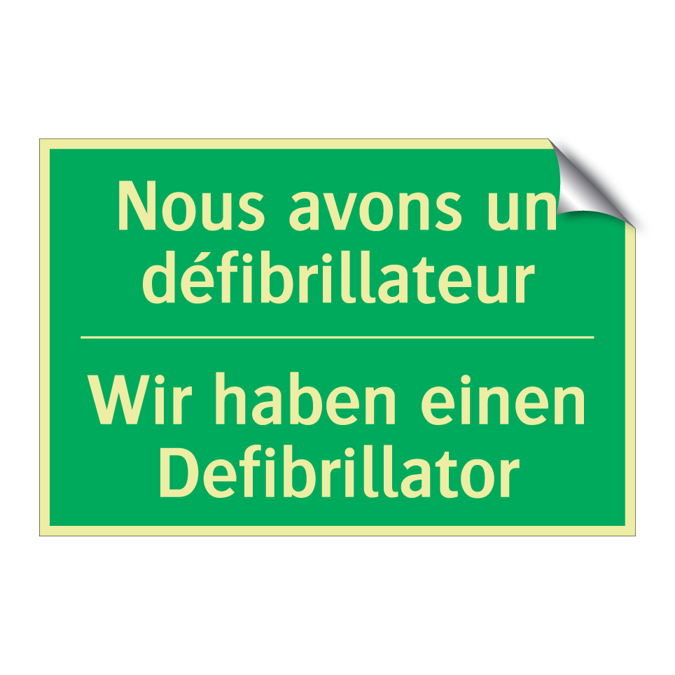 Wir haben einen Defibrillator - Nous avons un défibrillateur