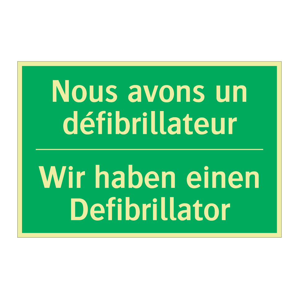 Wir haben einen Defibrillator - Nous avons un défibrillateur