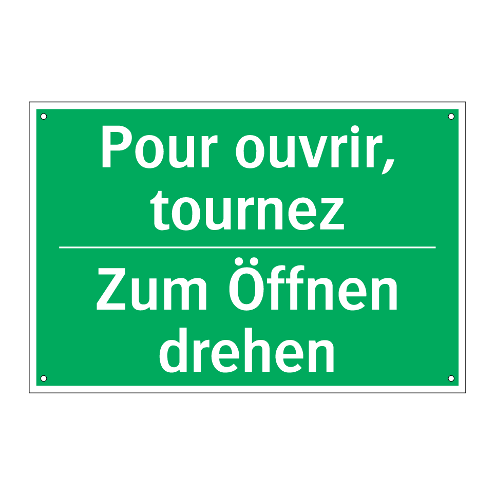 Zum Öffnen drehen - Pour ouvrir, tournez