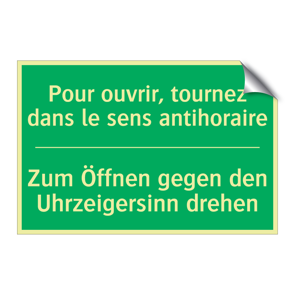 Zum Öffnen gegen den Uhrzeigersinn  /.../ - Pour ouvrir, tournez dans le sens  /.../