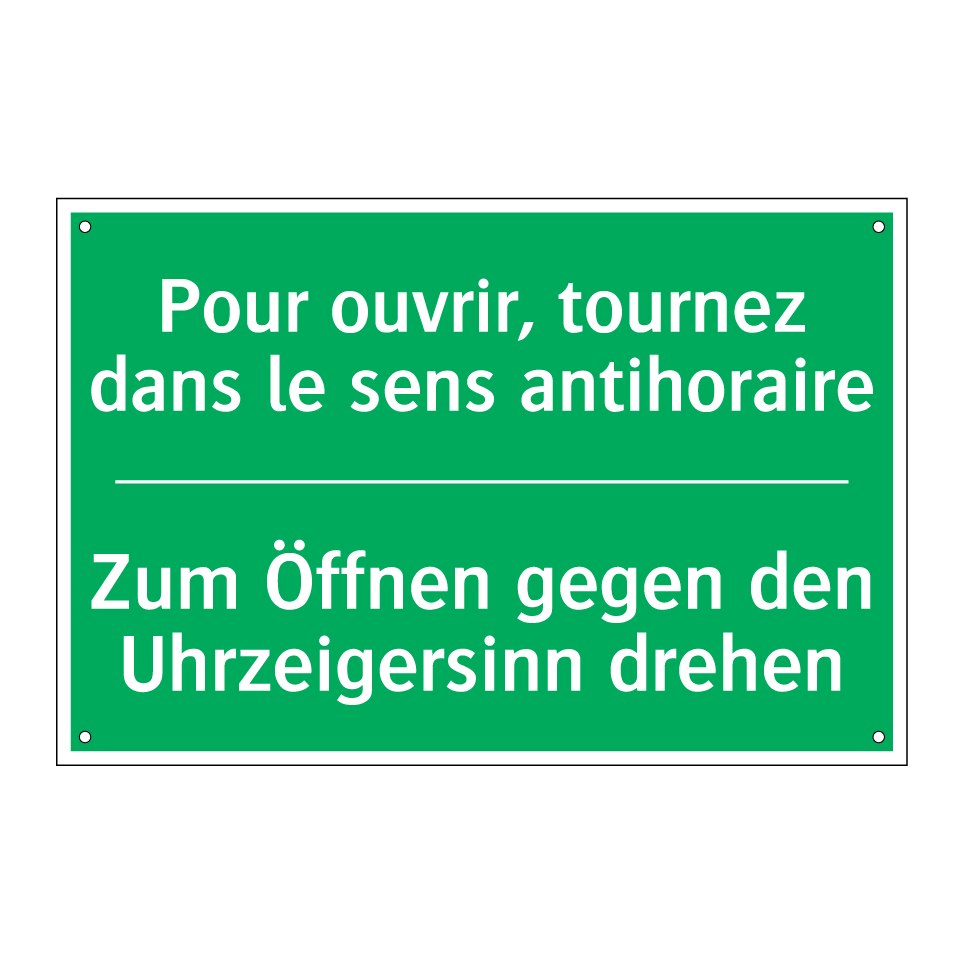 Zum Öffnen gegen den Uhrzeigersinn  /.../ - Pour ouvrir, tournez dans le sens  /.../