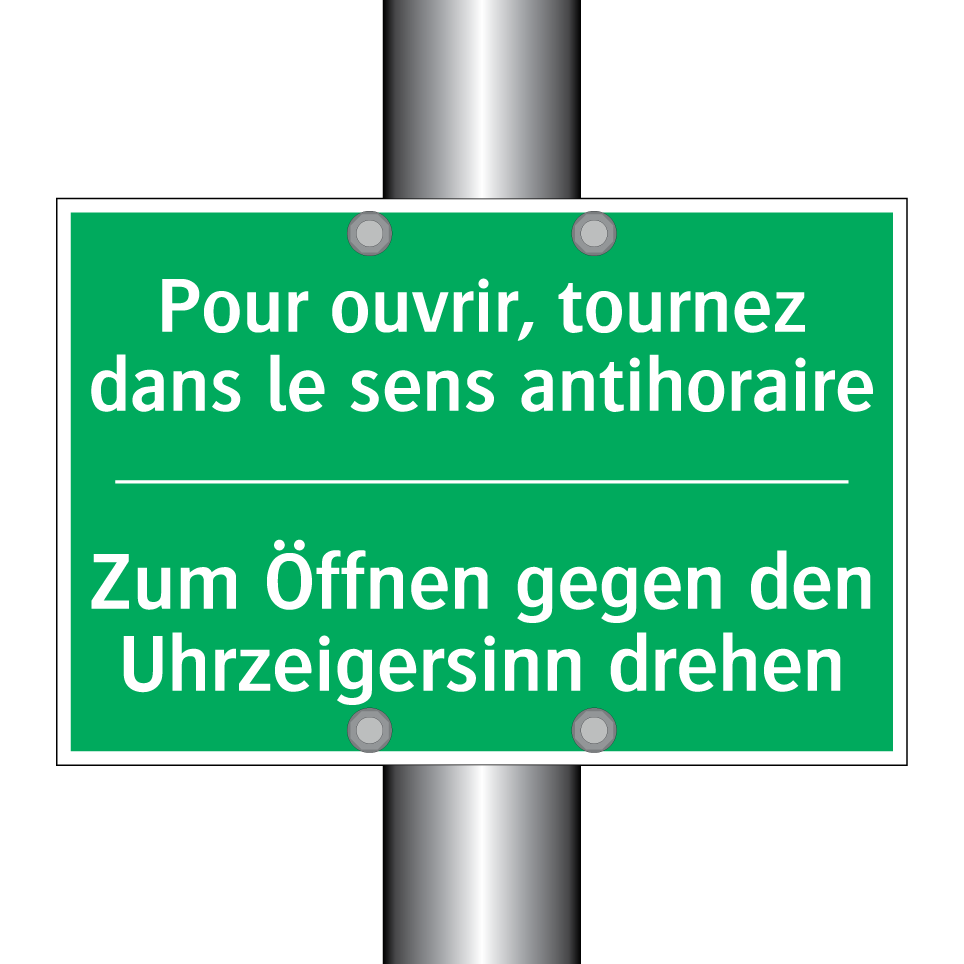 Zum Öffnen gegen den Uhrzeigersinn  /.../ - Pour ouvrir, tournez dans le sens  /.../