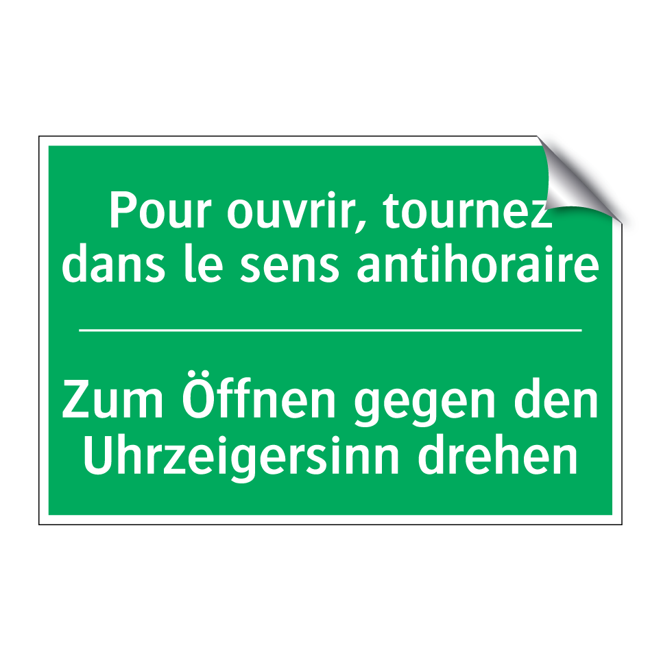 Zum Öffnen gegen den Uhrzeigersinn  /.../ - Pour ouvrir, tournez dans le sens  /.../