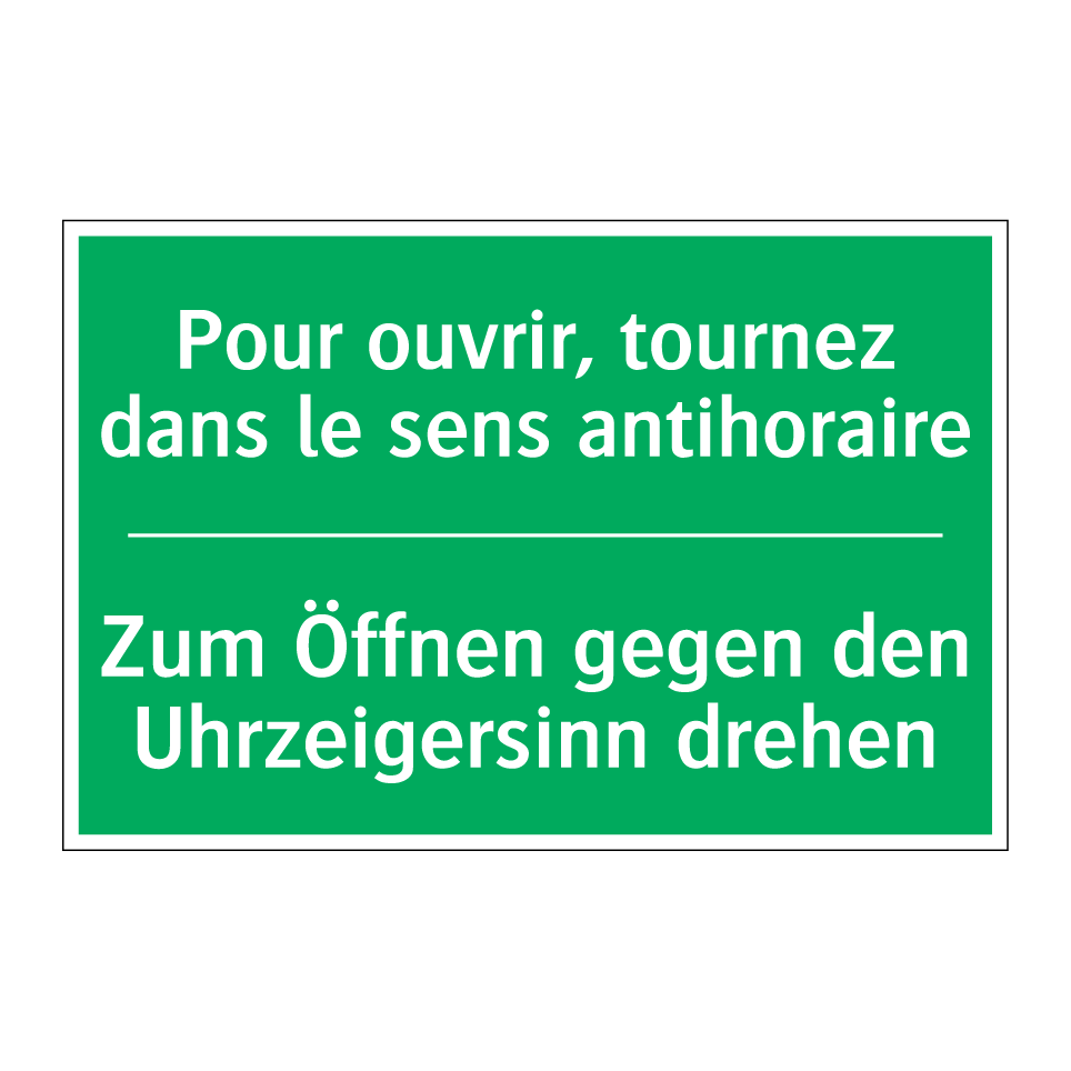 Zum Öffnen gegen den Uhrzeigersinn  /.../ - Pour ouvrir, tournez dans le sens  /.../