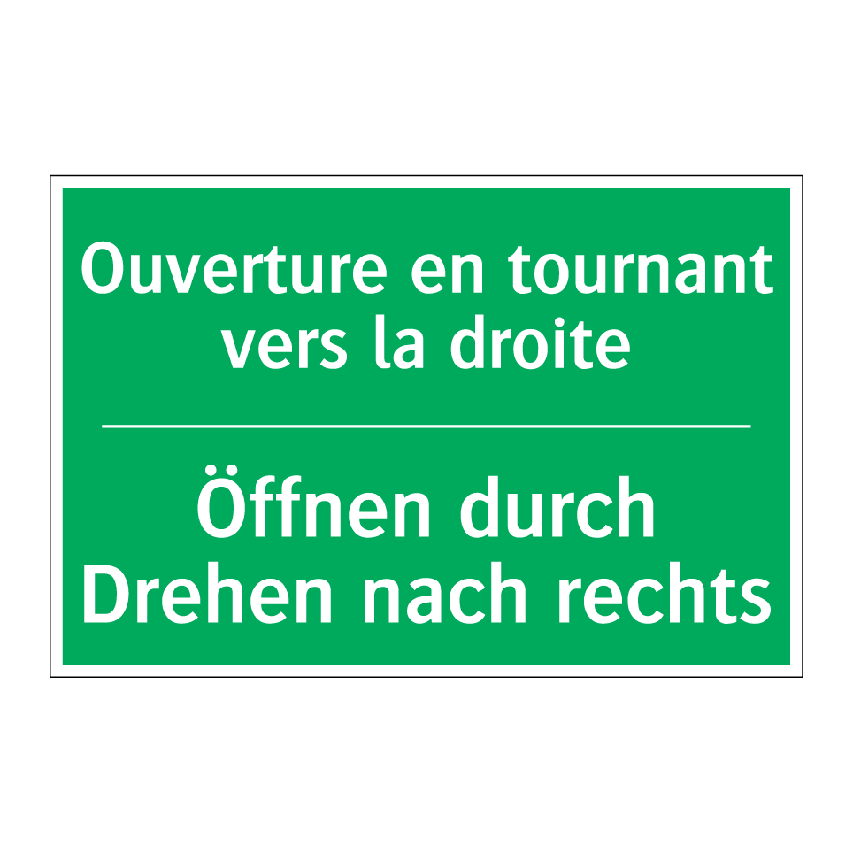 Öffnen durch Drehen nach rechts /.../ - Ouverture en tournant vers la  /.../