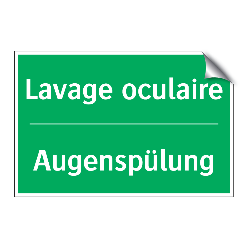 Augenspülung - Lavage oculaire