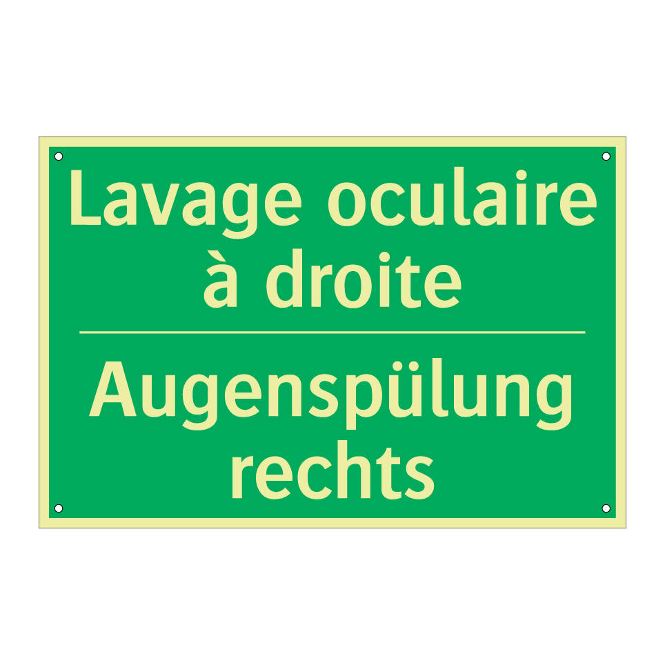 Augenspülung rechts - Lavage oculaire à droite