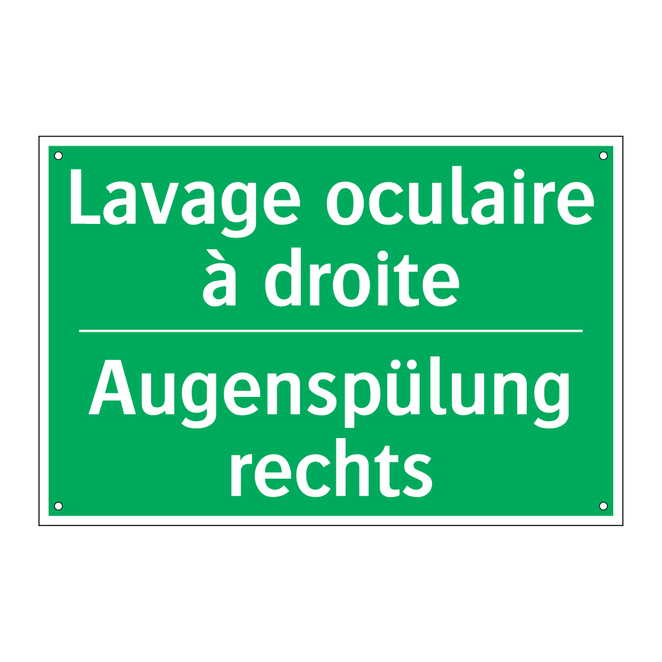 Augenspülung rechts - Lavage oculaire à droite