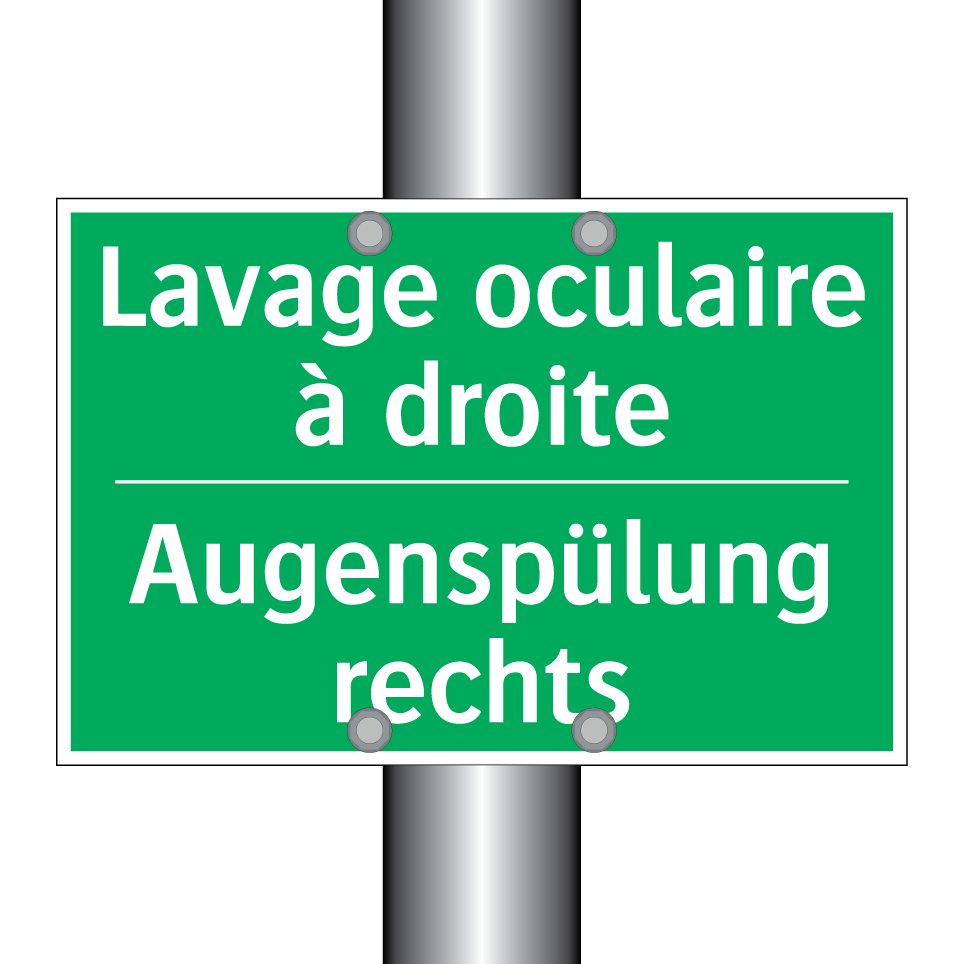 Augenspülung rechts - Lavage oculaire à droite