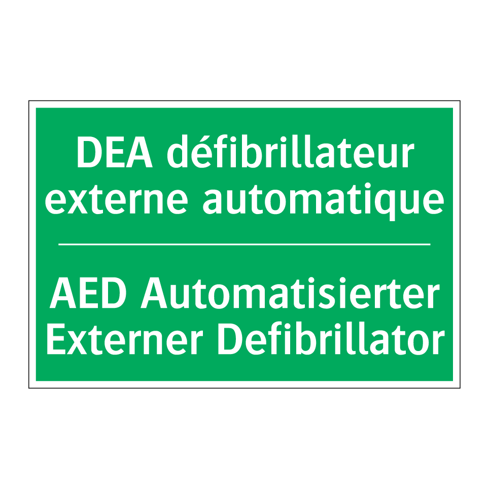 AED Automatisierter Externer Defibrillator /.../ - DEA défibrillateur externe automatique /.../