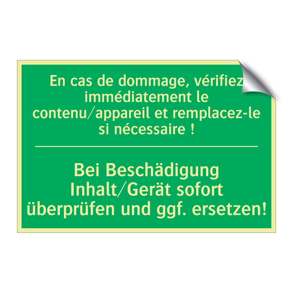 Bei Beschädigung Inhalt/Gerät  /.../ - En cas de dommage, vérifiez immédiatement  /.../