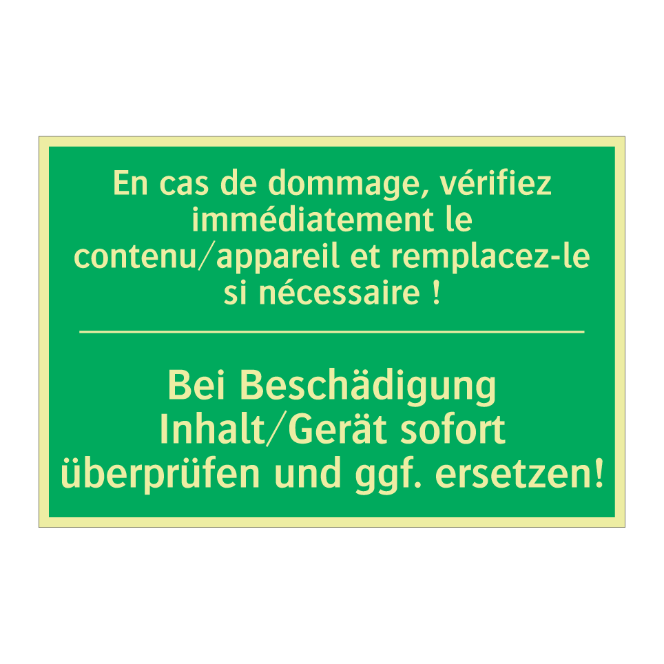 Bei Beschädigung Inhalt/Gerät  /.../ - En cas de dommage, vérifiez immédiatement  /.../