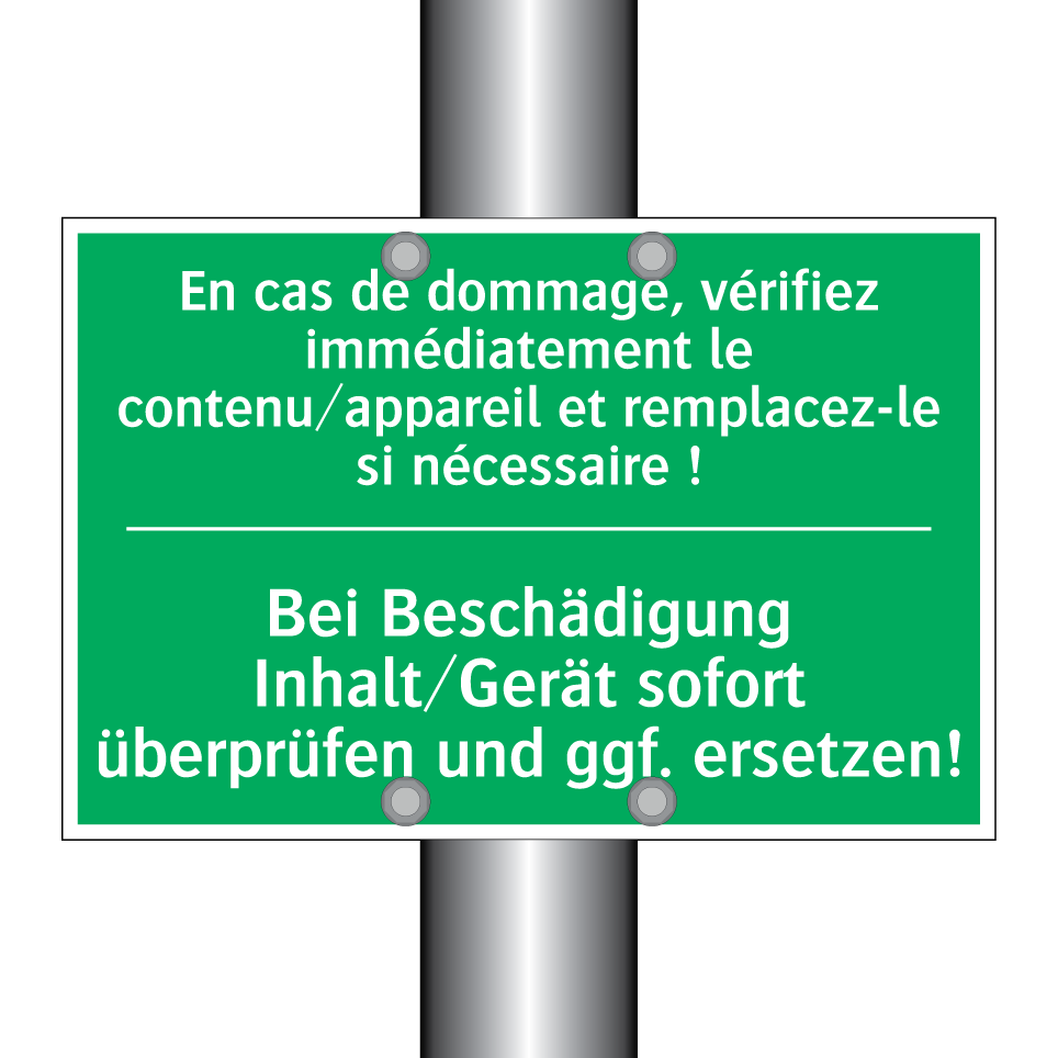 Bei Beschädigung Inhalt/Gerät  /.../ - En cas de dommage, vérifiez immédiatement  /.../