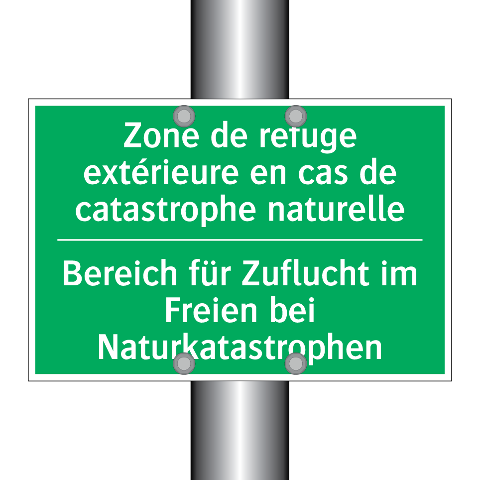 Bereich für Zuflucht im Freien  /.../ - Zone de refuge extérieure en cas  /.../