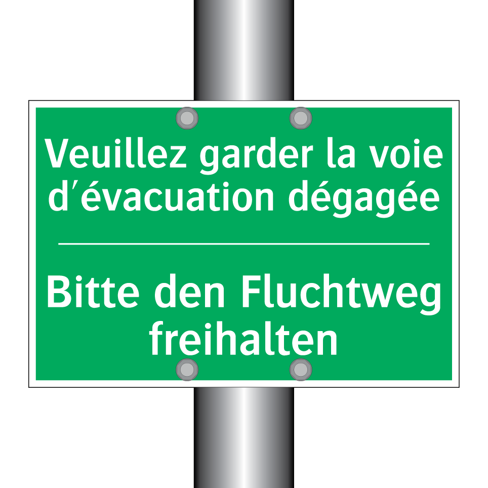 Bitte den Fluchtweg freihalten - Veuillez garder la voie d'évacuation  /.../